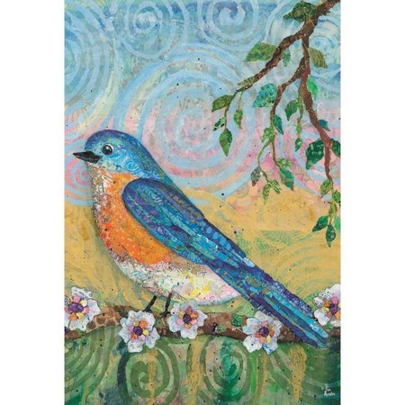 NUNC PATIO SUPPLIES 13 x 18 in. Bluebird Polyester Garden Flag NU2563644